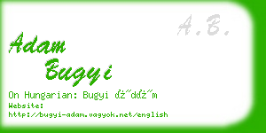 adam bugyi business card